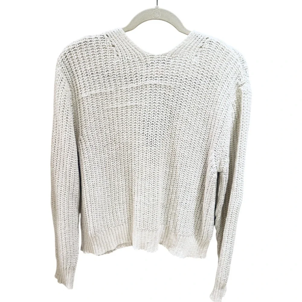 C&C California Knit Cardigan‎ Button Front Sweater Lightweight Cream XL